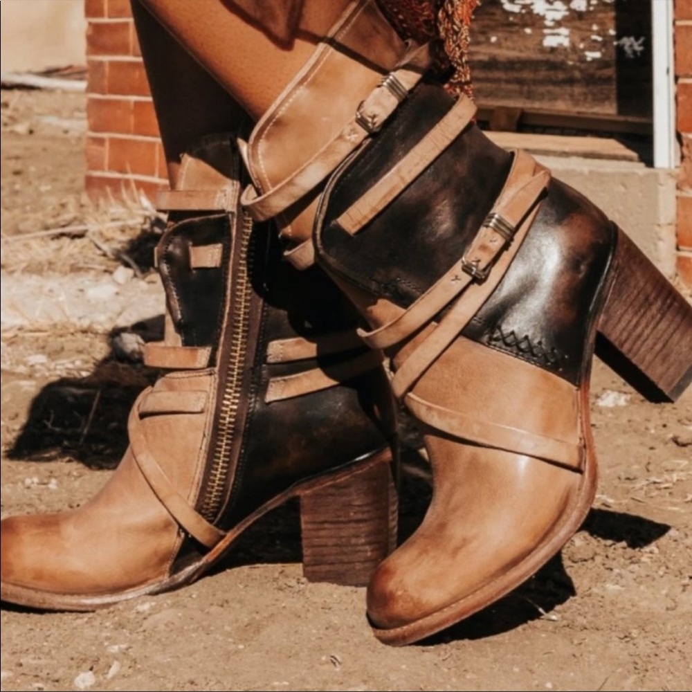 🦅Freebird Baker Boots Taupe Multi